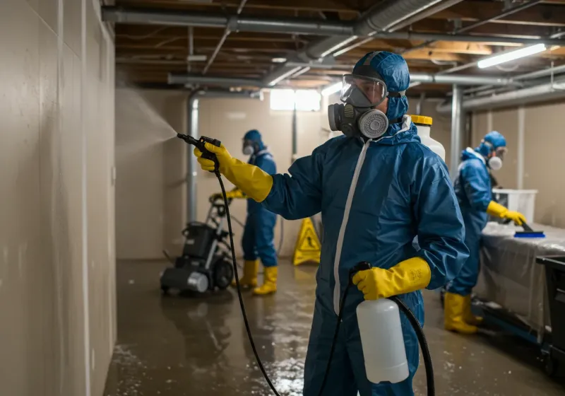 Basement Sanitization and Antimicrobial Treatment process in Edwards County, KS