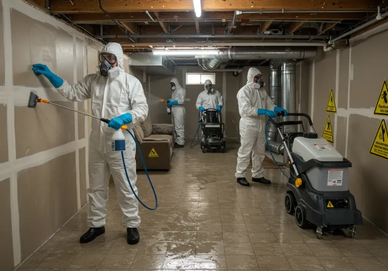 Basement Moisture Removal and Structural Drying process in Edwards County, KS